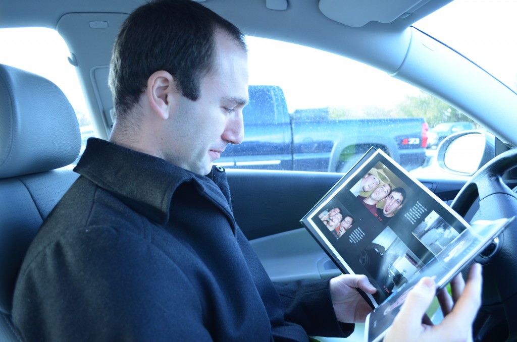 This is when he realized that the book includes photos and messages from his friends and family. 