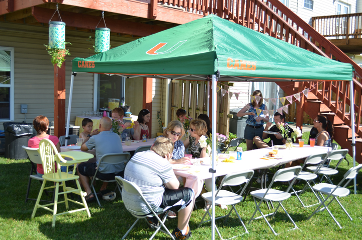 Enjoying yummy food from Jordan Springs Market.